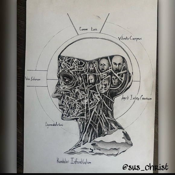 Copes x Slug Christ GOTHBOICLIQUE Anatomy of a Schizophrenic God T-Shirt GBC art - Picture 7 of 9